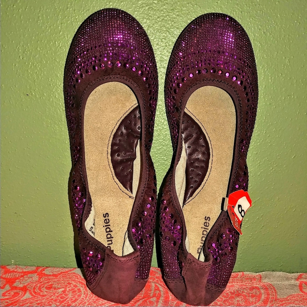 Hush Puppies Chaste Ballet Flats 8 NARROW